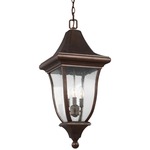 Oakmont Outdoor Pendant - Patina Bronze / Clear Seeded