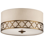 Addison 154 Ceiling Flush Light - Weathered Brass