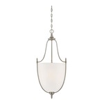 Herndon Pendant - Satin Nickel / White Frosted