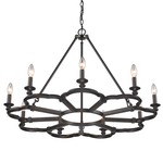 Saxon Chandelier - Aged Bronze