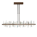 Solitude Large Linear Pendant - Bronze / Crystal