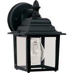 Builder 1025 Outdoor Wall Light - Black / Clear