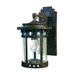 Santa Barbara DC Outdoor Wall Light - Sienna / Seedy Glass