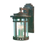 Santa Barbara DC Outdoor Wall Light - Sienna / Seedy Glass