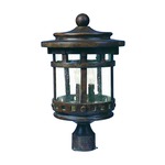 Santa Barbara DC Outdoor Post Mount - Sienna / Seedy Glass