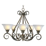 Pacific Chandelier - Kentucky Bronze / Marble