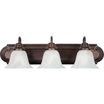 Essentials 801 Bathroom Vanity Light - Marble / Oil Rubbed Bronze