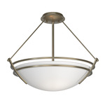 Presidio Tryne Semi Flush Ceiling Light - Soft Gold / Opal