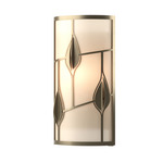 Alisons Leaves Wall Sconce - Soft Gold / White Art
