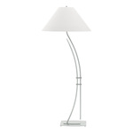 Metamorphic Contemporary Floor Lamp - Vintage Platinum / Natural Anna