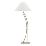 Metamorphic Contemporary Floor Lamp - Soft Gold / Natural Anna