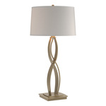 Almost Infinity Tall Table Lamp - Soft Gold / Flax