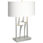 Antasia Oval Table Lamp - Vintage Platinum / Natural Anna