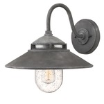 Atwell Outdoor Wall Light - Aged Zinc / Clear Seedy