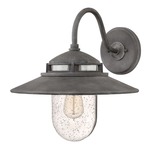 Atwell Outdoor Wall Light - Aged Zinc / Clear Seedy