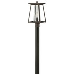 Burke 120V Outdoor Post / Pier Mount - Oil Rubbed Bronze / Clear Seedy