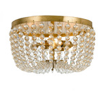 Rylee Ceiling Light Fixture - Antique Gold / Clear