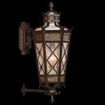 Chateau Outdoor Top Mount Wall Light - Umber / Antique Glass