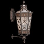 Chateau Outdoor Top Mount Wall Light - Umber / Antique Glass