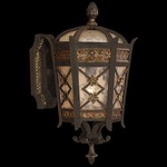 Chateau Outdoor Top Mount Wall Light - Umber / Antique Glass