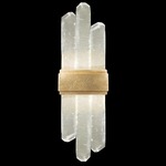 Lior Three Crystal Double Wall Light - Gold Leaf / Crystal