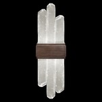 Lior Three Crystal Double Wall Light - Patinated Bronze / Crystal