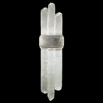 Lior Three Crystal Double Wall Light - Silver Leaf / Crystal