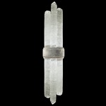 Lior Three Crystal Double Wall Light - Silver Leaf / Crystal