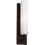 Regis Tall Wall Light - Bronze / Opal