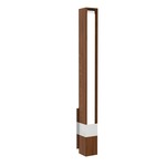Tie Stix Wood Vertical Fixed Warm Dim Wall Light - Chrome / Wood Walnut