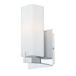 Moderno Vanity Light - Matte Satin Nickel / White Opal