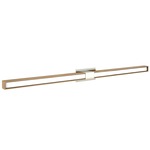 Tie Stix Wood Fixed Warm Dim Wall Light - Satin Nickel / Wood White Oak