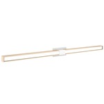 Tie Stix Wood Fixed Warm Dim Wall Light - White / Wood Maple