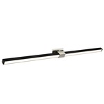 Tie Stix Metal Linear Adjustable Wall Light - Satin Nickel / Satin Black