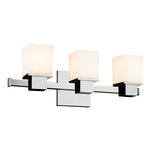 Milford Bathroom Vanity Light - Polished Chrome / Opal / Matte