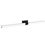 Tie Stix Metal Linear Adjustable Wall Light - Satin Black / Chrome