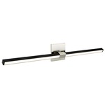 Tie Stix Metal Linear Adjustable Wall Light - Satin Nickel / Satin Black