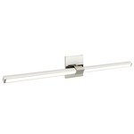 Tie Stix Metal Linear Adjustable Wall Light - Satin Nickel / Chrome