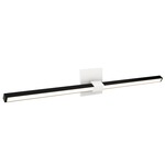 Tie Stix Metal Linear Adjustable Wall Light - White / Satin Black