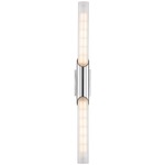 Pylon Double Bathroom Vanity Light - Polished Chrome / Frosted