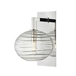 Breton Wall Sconce - Polished Nickel / Clear