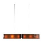 Textured Glass Linear Pendant - Beige Silver / Bronze Granite