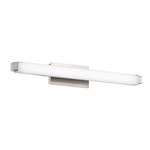 Mini Vogue Bathroom Vanity Light - Brushed Nickel / White