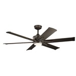 Szeplo Outdoor Ceiling Fan with Light - Olde Bronze