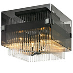 Apollo Ceiling Flush Light - Dark Bronze / Smoke