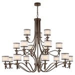 Lacey 18 Light Grand Chandelier - Mission Bronze / Satin Etched