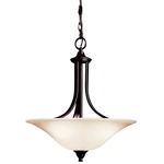 Dover Inverted Pendant - Tannery Bronze / Etched Seedy