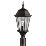 Madison Outdoor Post Light - Black / Clear