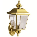 Bay Shore Outdoor Medium Wall Light - Polished Brass / Clear