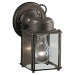 New Street 8 inch Outdoor Wall Light - Olde Bronze / Clear